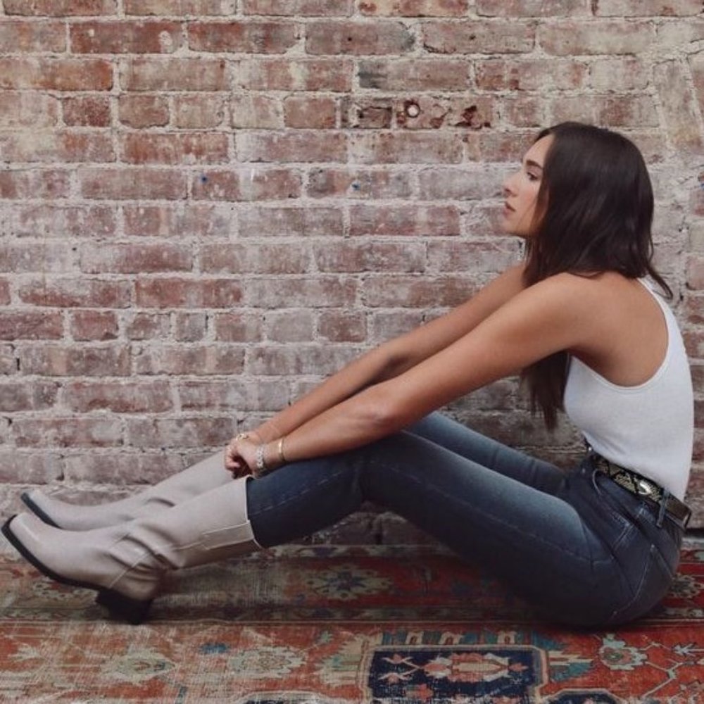 We Wore What Joe's Jeans Danielle High Rise Grey